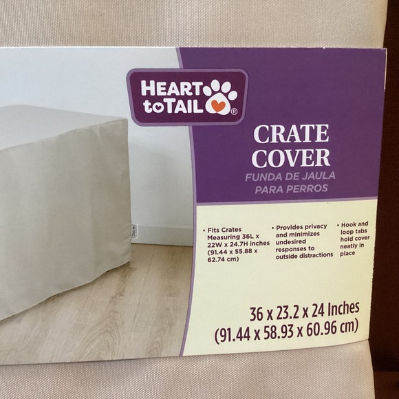 Heart To Tail Crate Cover Cream Color NEW - Picture 9 of 9